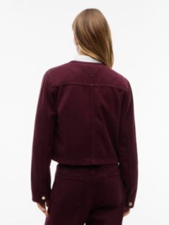Denim Lady Jacket — Burgundy 4