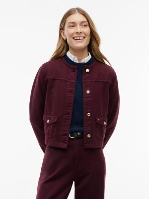 Denim Lady Jacket, Burgundy