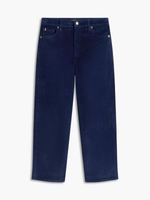 Женские брюки Tommy Hilfiger Stretch Corduroy Wide Leg Pant, цвет: Карбоновый тёмно-синий — фото 5