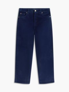 Stretch Corduroy Wide Leg Pant — Carbon Navy 5