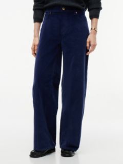 Stretch Corduroy Wide Leg Pant — Carbon Navy 1