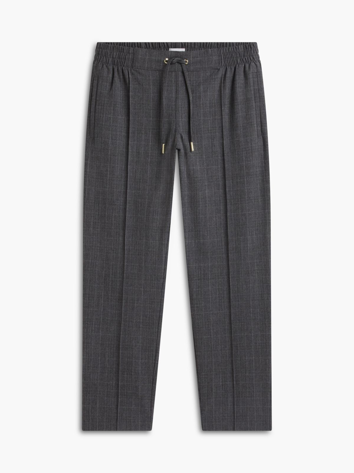 Tapered Drawstring Jogger Pant — Light Grey Pinstripe
