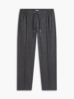 Tapered Drawstring Jogger Pant — Light Grey Pinstripe 5