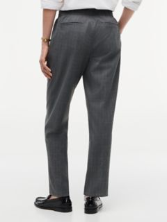 Tapered Drawstring Jogger Pant — Light Grey Pinstripe 4