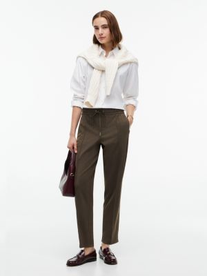 Женские брюки Tommy Hilfiger Tapered Drawstring Jogger Pant, цвет: Коричневый — фото 2