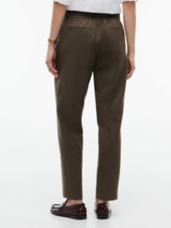 Tapered Drawstring Jogger Pant — Brown Pinstripe 4