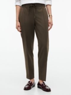 Tapered Drawstring Jogger Pant — Brown Pinstripe 1