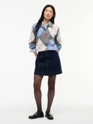 Женская юбка Tommy Hilfiger Button-Front Denim Mini, цвет: Rinse — фото 2