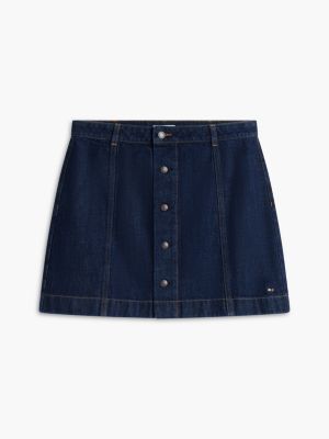 Женская юбка Tommy Hilfiger Button-Front Denim Mini, цвет: Rinse — фото 5