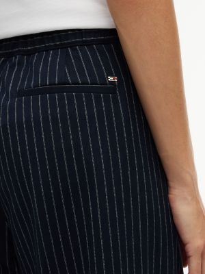 Женские брюки Tommy Hilfiger Striped Wide Leg Stretch Pant, цвет: Синий полосатый — фото 3