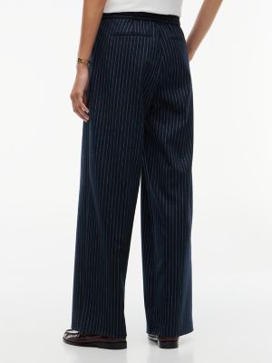 Женские брюки Tommy Hilfiger Striped Wide Leg Stretch Pant, цвет: Синий полосатый — фото 4
