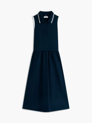 Женские платья Tommy Hilfiger Mixed-Media Sleeveless Polo Midi Dress — фото 5