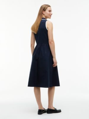 Женские платья Tommy Hilfiger Mixed-Media Sleeveless Polo Midi Dress — фото 4