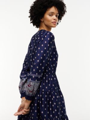 Женские платья Tommy Hilfiger Foulard Print Sateen Tiered Midi Dress — фото 2