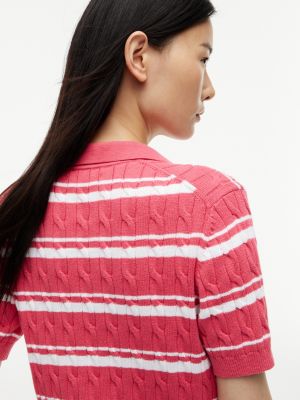 Женские свитеры Tommy Hilfiger Striped Cable Knit Sweater Polo — фото 3