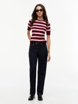 Женские свитеры Tommy Hilfiger Short-Sleeve Striped Cable Knit Sweater — фото 2