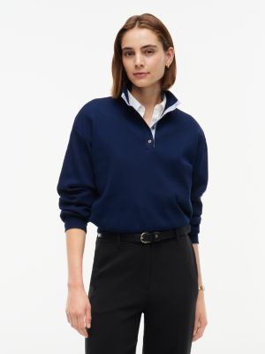 Long-Sleeve Waffled Henley, Carbon Navy