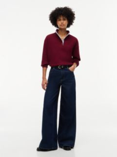 Long-Sleeve Waffled Henley — Burgundy 2