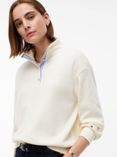 Long-Sleeve Waffled Henley — Rich Cream 3