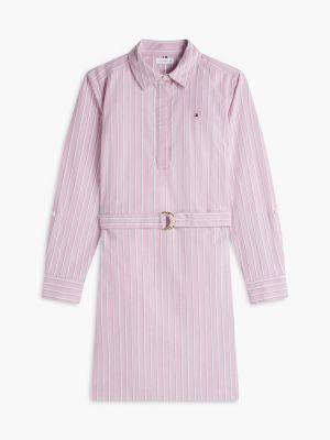 Tommy Hilfiger Belted Striped Oxford Shirtdress — фото 5