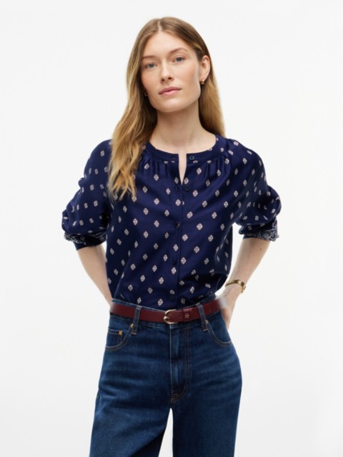 Женские блузки Tommy Hilfiger Relaxed Fit Foulard Print Sateen Blouse