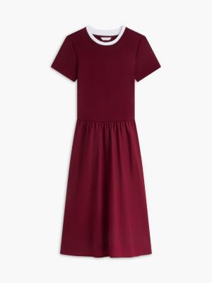 Женские платья Tommy Hilfiger Mixed-Media T-Shirt Midi Dress — фото 5