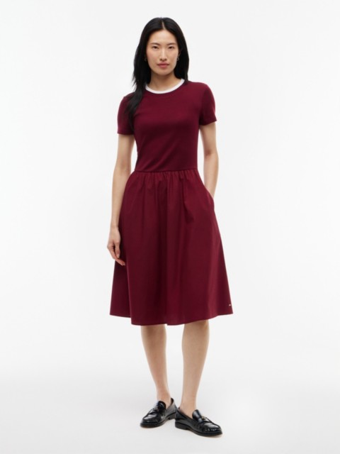 Женские платья Tommy Hilfiger Mixed-Media T-Shirt Midi Dress