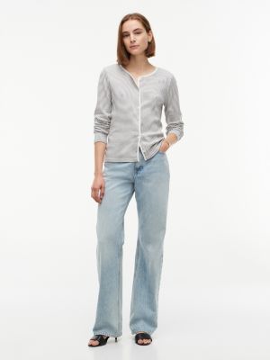 Женские кардиганы Tommy Hilfiger Striped Pointelle Cardigan T-Shirt — фото 2