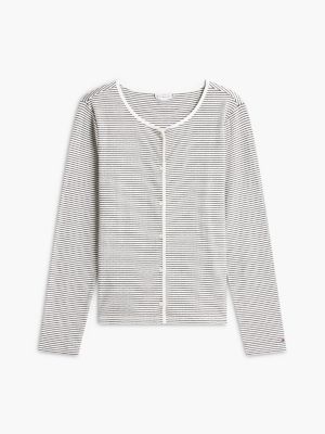 Женские кардиганы Tommy Hilfiger Striped Pointelle Cardigan T-Shirt — фото 5