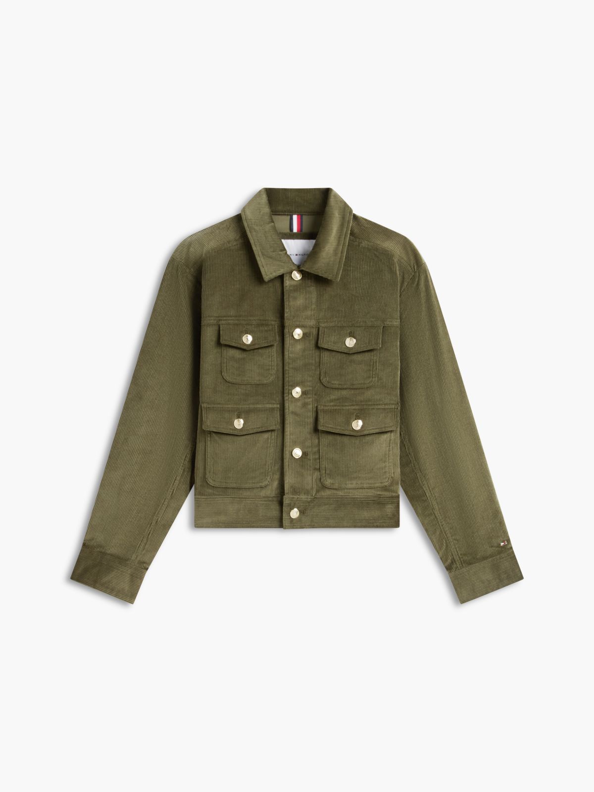 Stretch Corduroy Utility Jacket — Huntsman Green