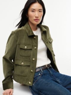 Stretch Corduroy Utility Jacket — Huntsman Green 3