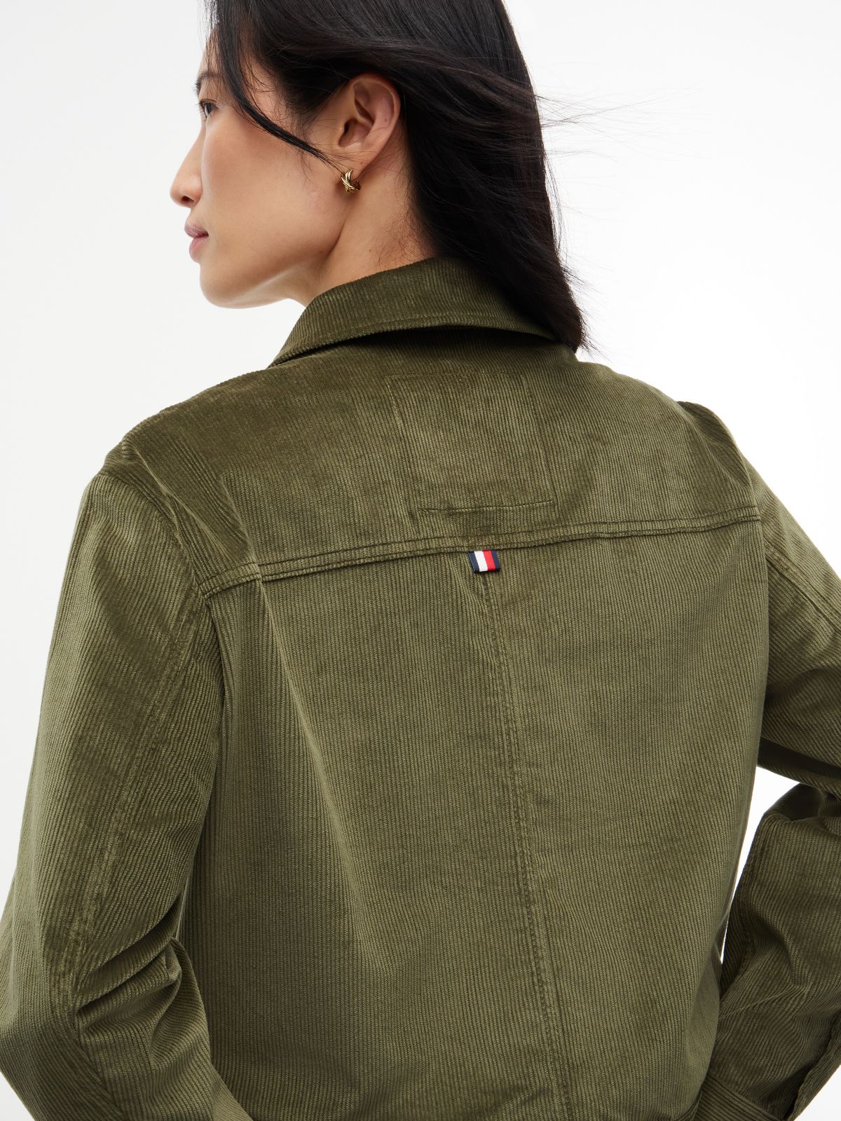 Stretch Corduroy Utility Jacket — Huntsman Green