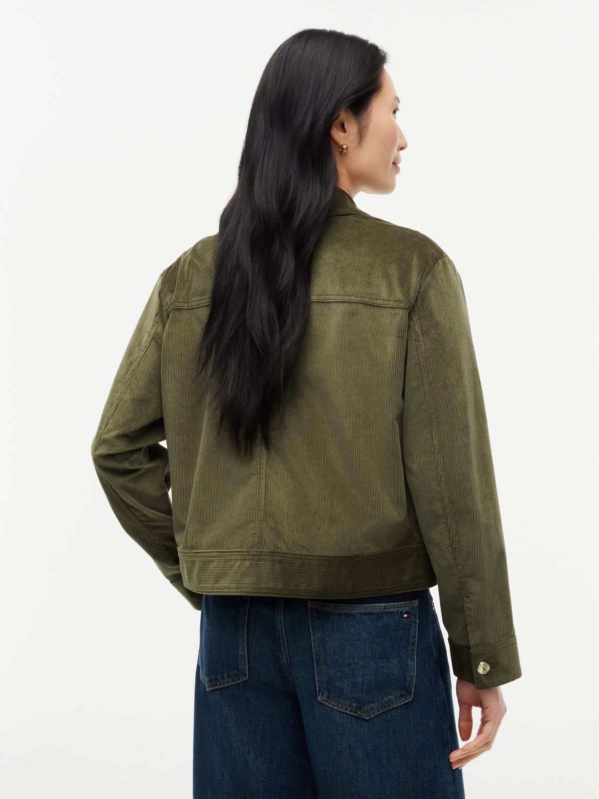 Stretch Corduroy Utility Jacket — Huntsman Green