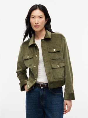 Stretch Corduroy Utility Jacket, Huntsman Green