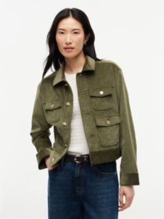 Stretch Corduroy Utility Jacket — Huntsman Green 1