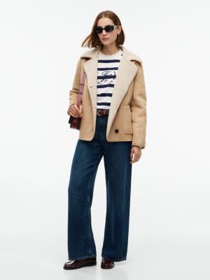 Женское пальто Tommy Hilfiger Faux Shearling, цвет: Верблюжий — фото 2