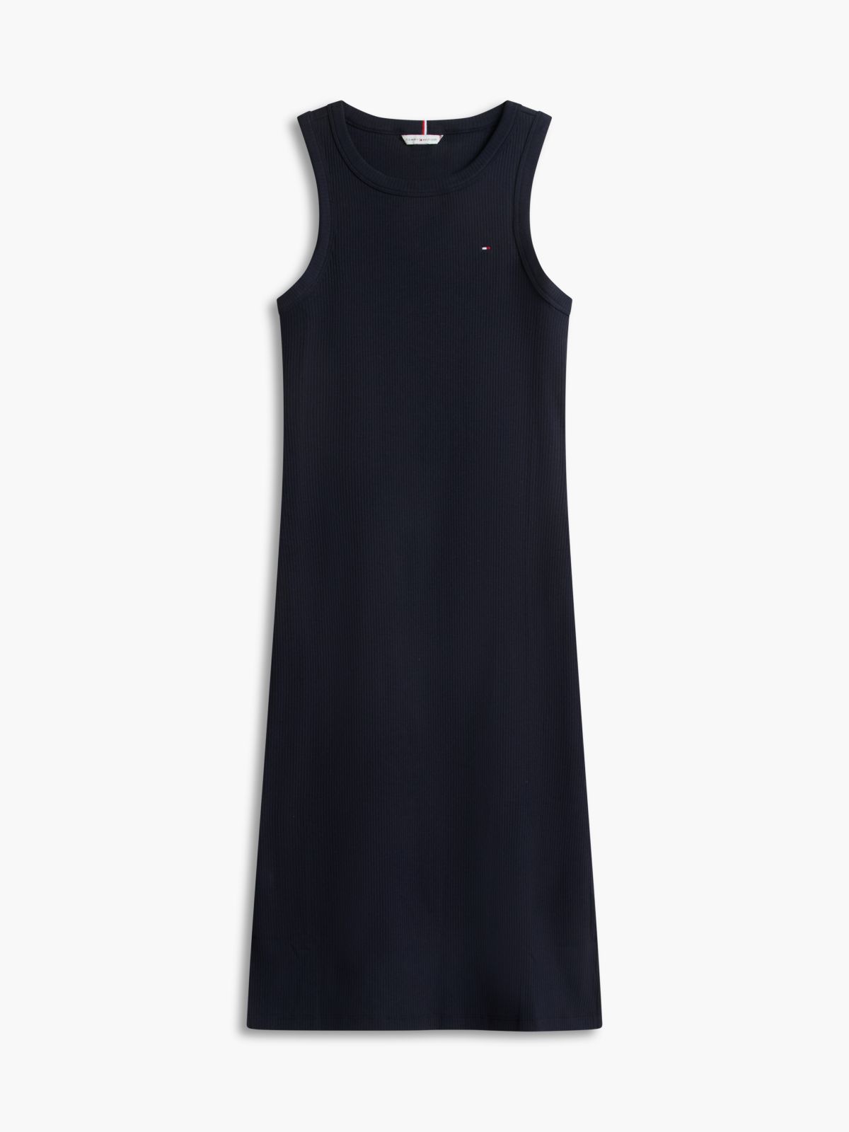 Rib-Knit Tank Dress — Navy Blue