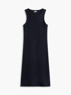 Rib-Knit Tank Dress — Navy Blue 5