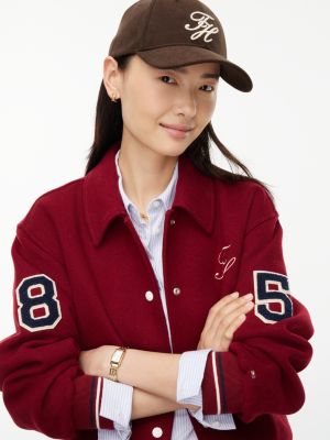 Женская кепка Tommy Hilfiger Script Monogram Corduroy, цвет: Тёмный кофейный — фото 4