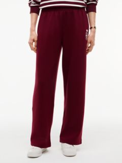 Varsity Crest Brushed-Back Sweatpant — Burgundy 1