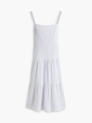 Tommy Hilfiger Striped Tiered Linen-Blend Midi Dress — фото 6