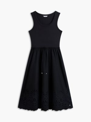 Tommy Hilfiger Embroidered Eyelet Mixed-Media Dress — фото 5
