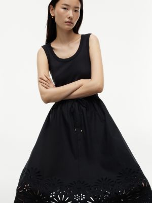 Tommy Hilfiger Embroidered Eyelet Mixed-Media Dress — фото 3