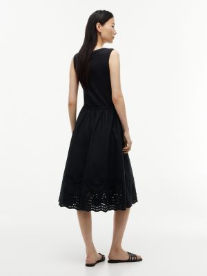 Tommy Hilfiger Embroidered Eyelet Mixed-Media Dress — фото 4
