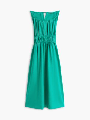 Tommy Hilfiger Shirred Linen-Blend Midi Dress — фото 5