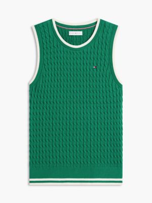 Женские свитеры Tommy Hilfiger Tipped Cable Knit Sweater Vest — фото 5