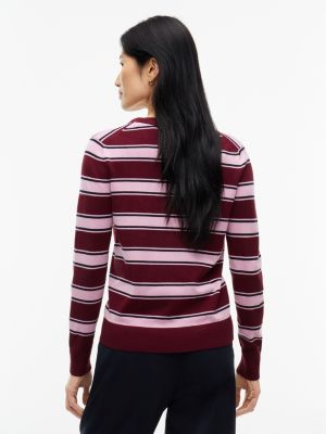 Женские свитеры Tommy Hilfiger Lightweight Striped V-Neck Sweater — фото 4