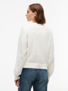 Intarsia Laurel Leaf Logo Sweater — Cream 4