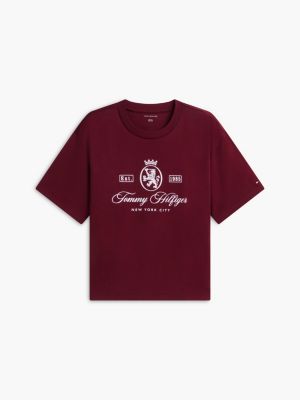 Женские футболки Tommy Hilfiger Relaxed Fit Crest Logo Interlock T-Shirt — фото 5