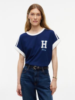 Varsity H-Logo T-Shirt, Preppy Navy